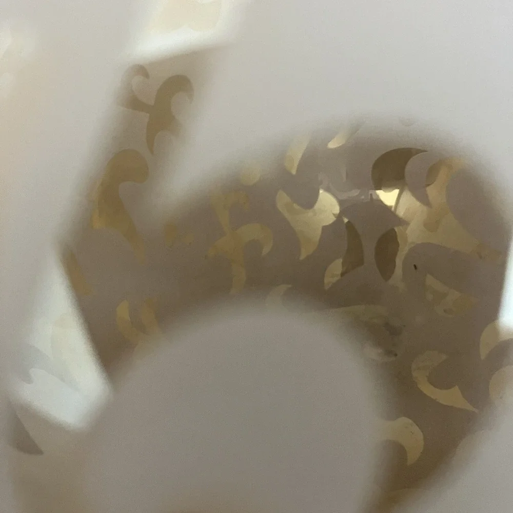 Large Swirls Frosted Glass Ornament Bulb /‎ Swirls / With Beaded Hanger